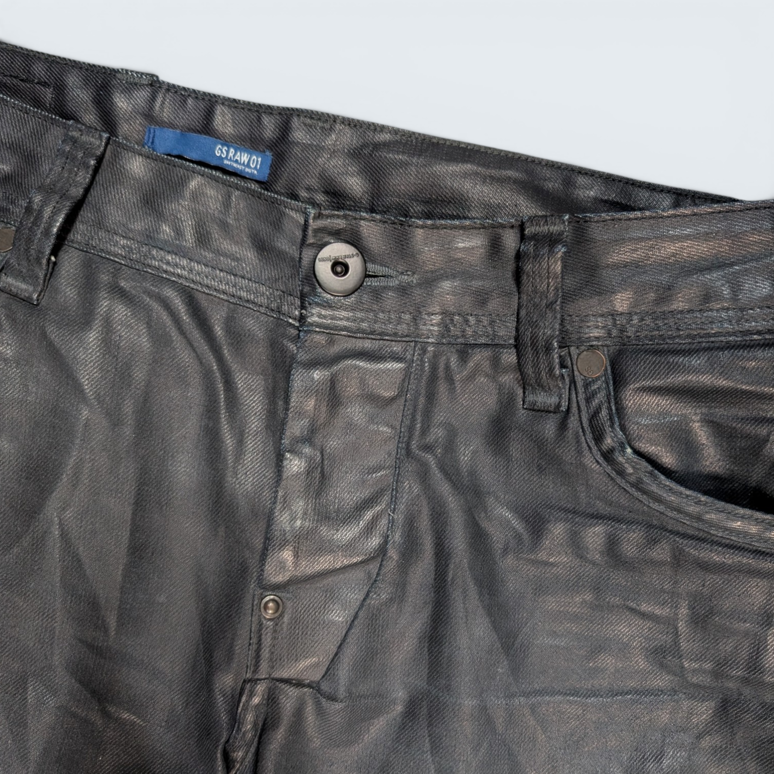 G-Star - Black Coated Denim Jeans - 31 x 32