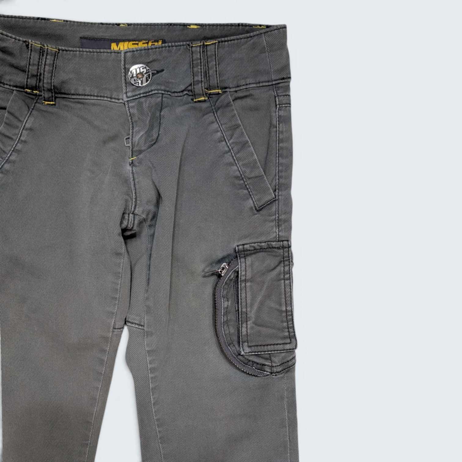 Miss Sixty - Grey Cotton Cargo Flare Pants - 25