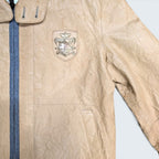 Diesel Heraldic Crest Leather Jacket - L