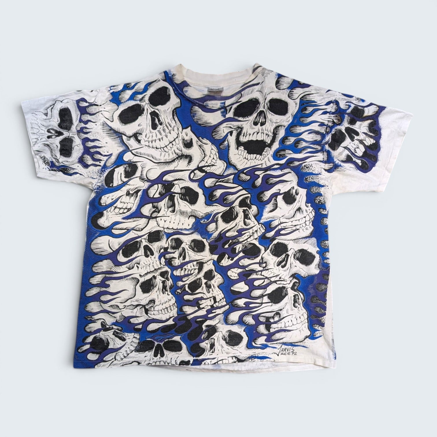 Skull Full Print Graphic Tee - XL