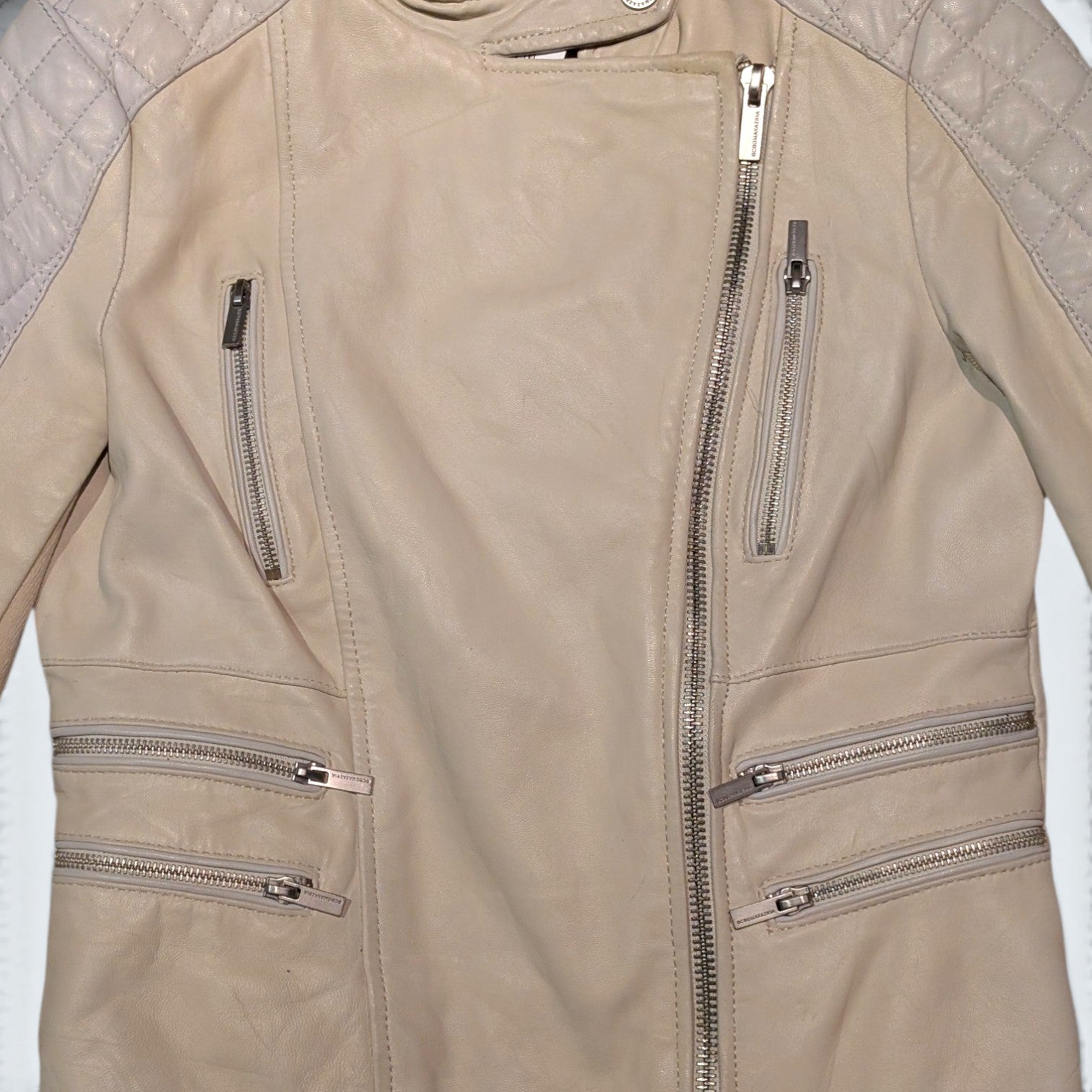 BCBG Max Mazria Leather Biker Jacket - S