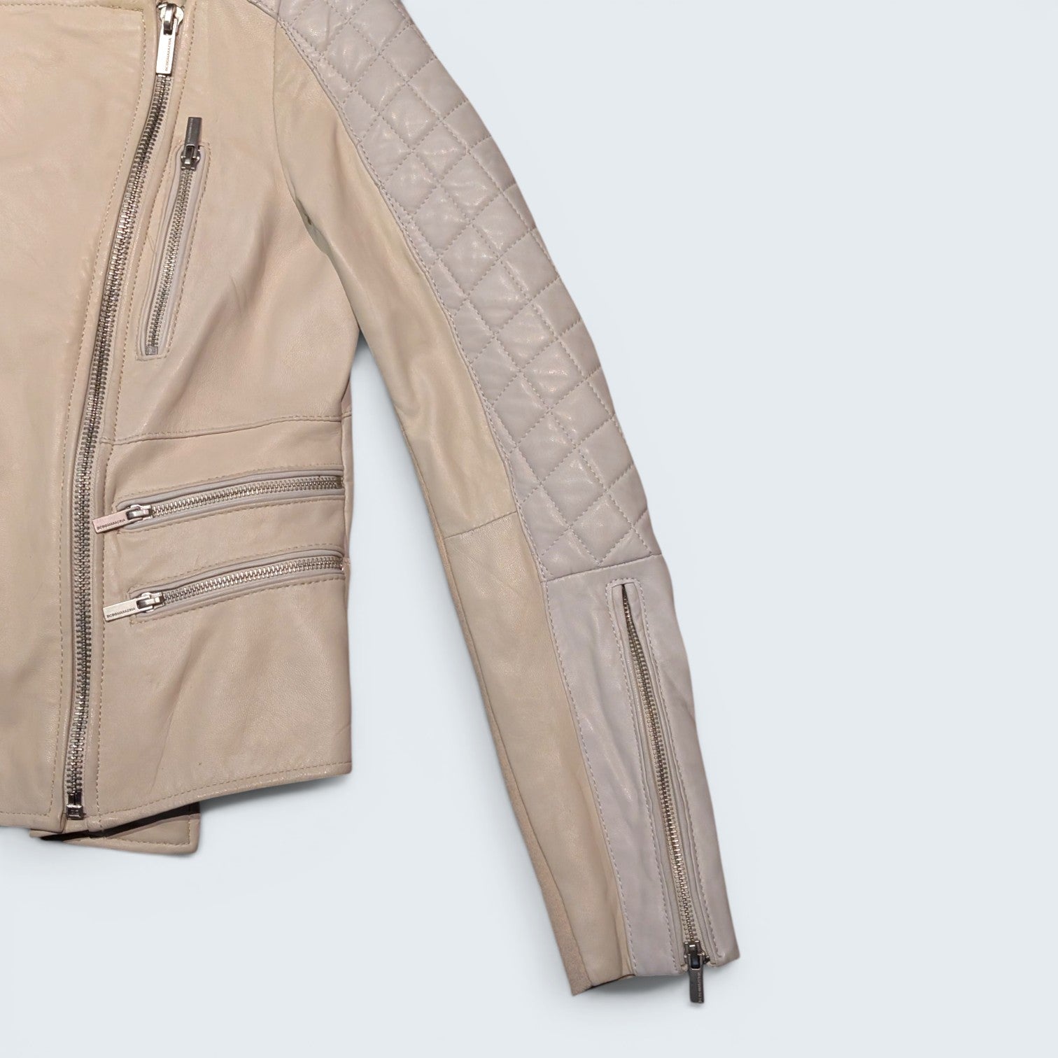 BCBG Max Mazria Leather Biker Jacket - S