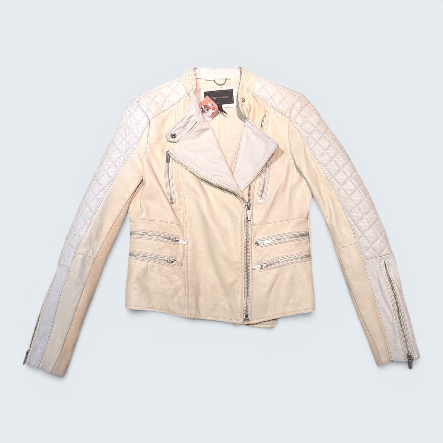 BCBG Max Mazria Leather Biker Jacket - S