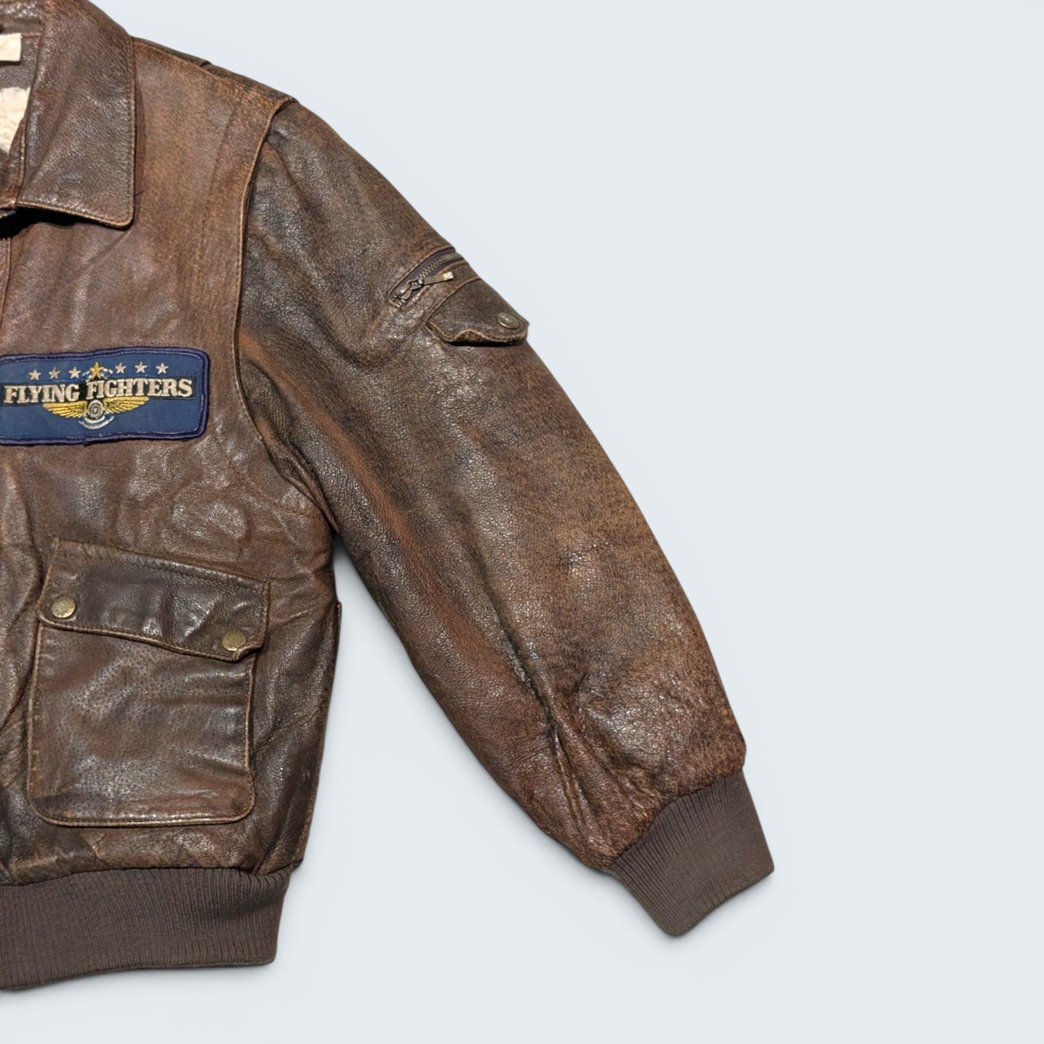 London Fog Sherpa Lined Leather Jacket - XXS