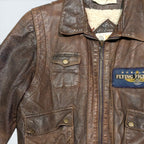 London Fog Sherpa Lined Leather Jacket - XXS