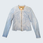 Danier Flower Lined Leather Jacket - XS