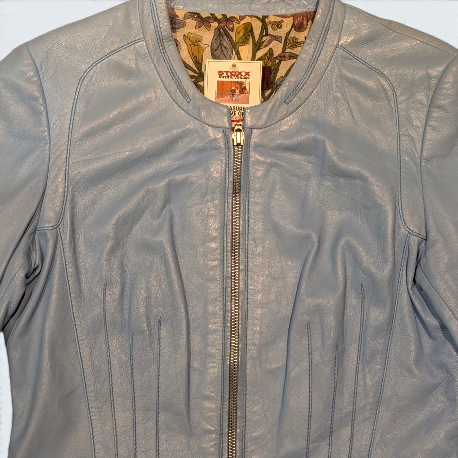 Danier Flower Lined Leather Jacket - XS