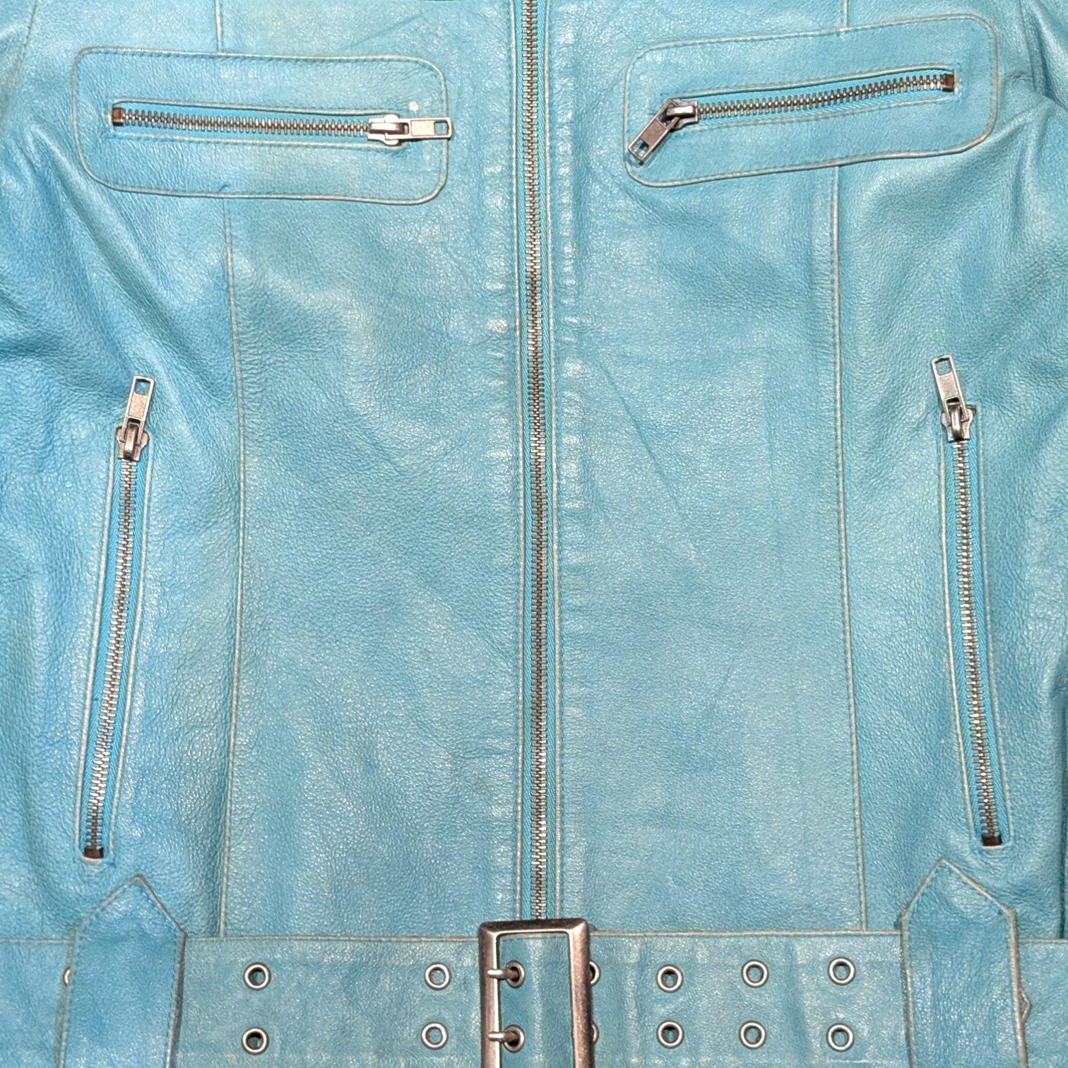 Vero Moda Buckle Leather Jacket - M