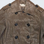 GAP Double Breasted Leather Jacket - M