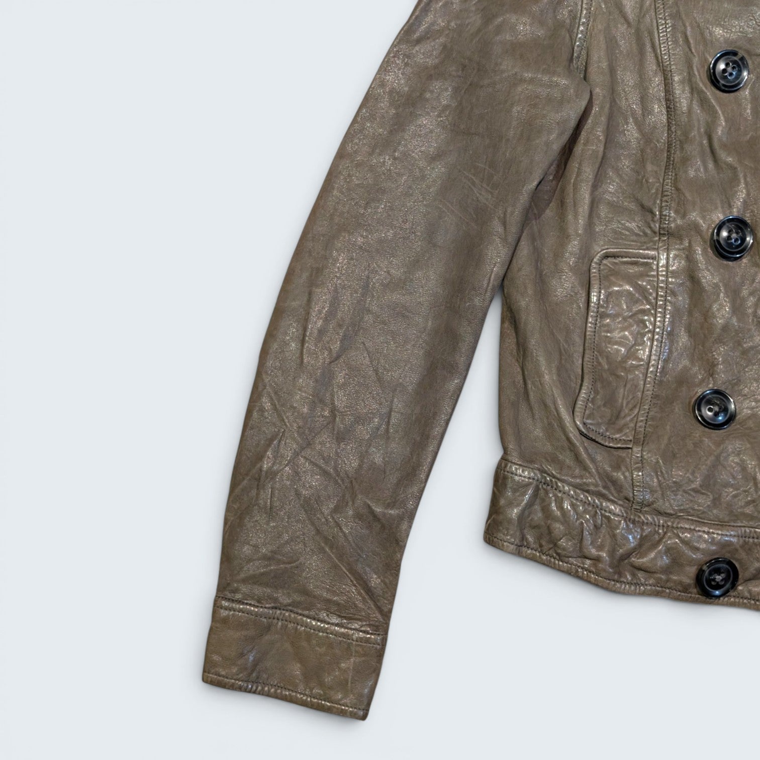 GAP Double Breasted Leather Jacket - M