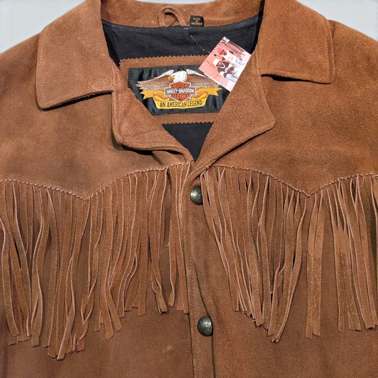 Harley Davidson Leather Fringe Jacket - XL