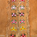 Suede Hand Sewn Jacket w/ Beaded Flowers - XL