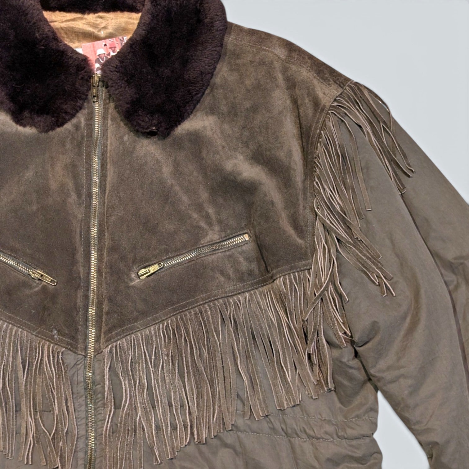 ICEBERG Long Fringe Coat w/ Fur - XL