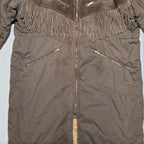 ICEBERG Long Fringe Coat w/ Fur - XL