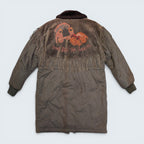 ICEBERG Long Fringe Coat w/ Fur - XL