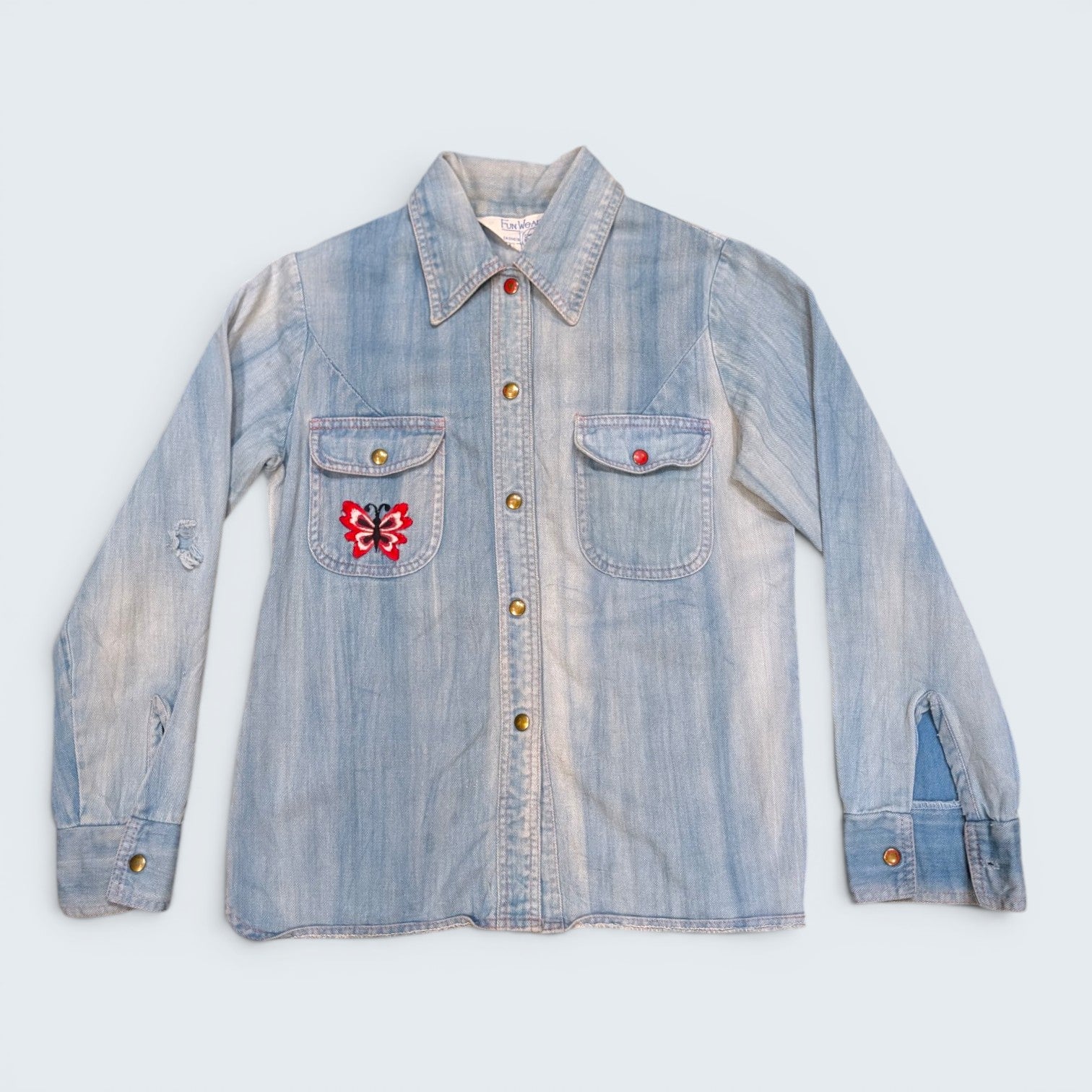 Fun Wear butterfly embroidered Denim Jacket - S