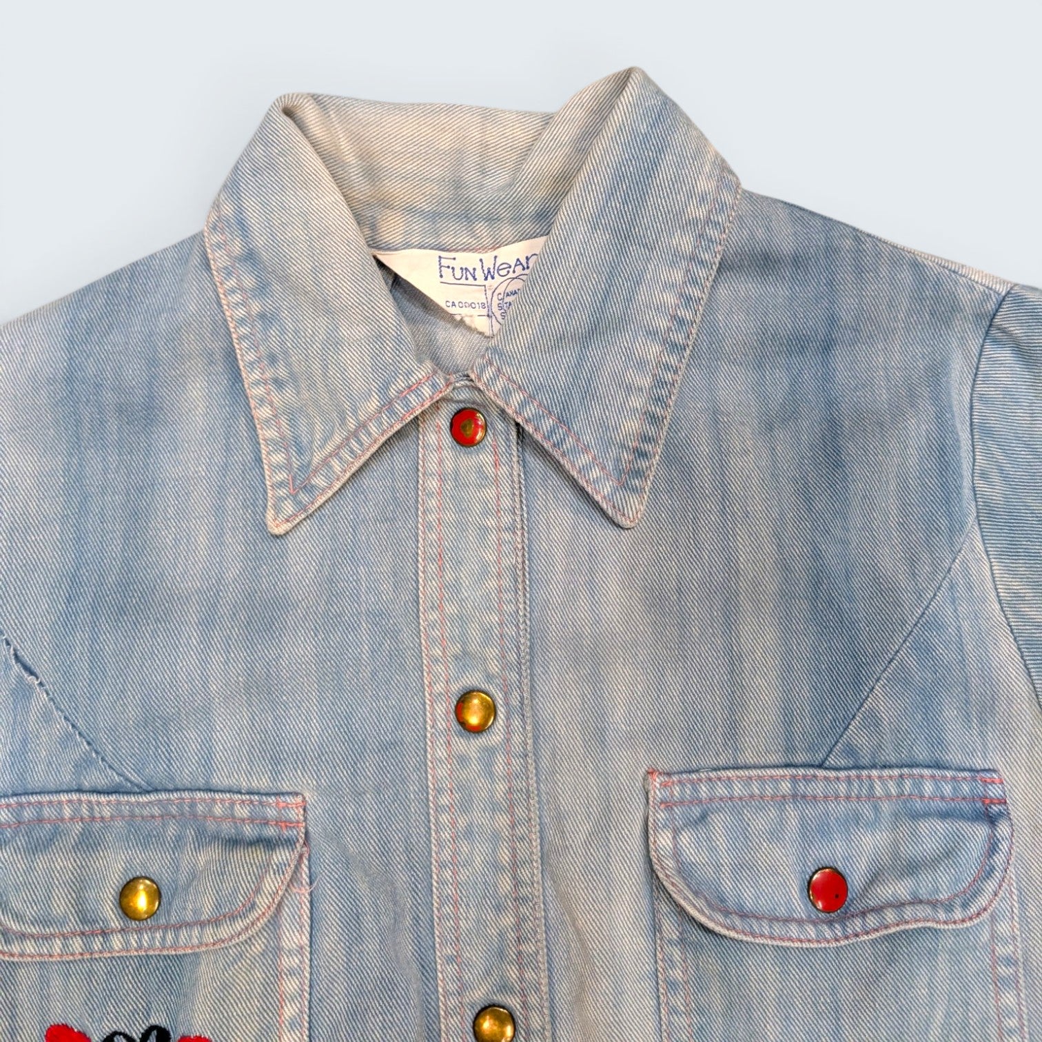 Fun Wear butterfly embroidered Denim Jacket - S