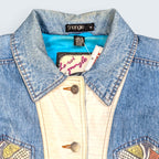Le Roi Jungle patched Denim Jacket - M