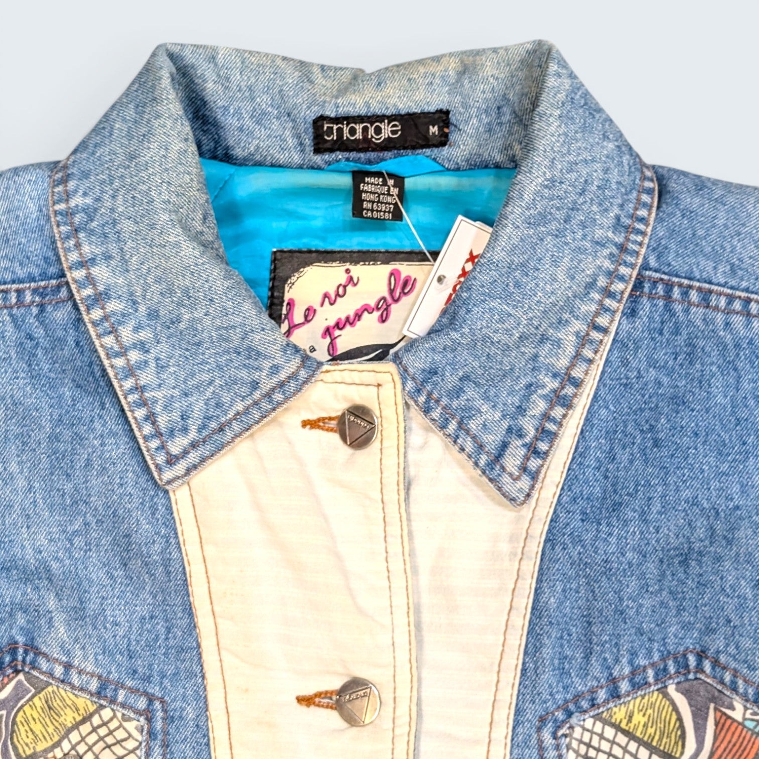 Le Roi Jungle patched Denim Jacket - M