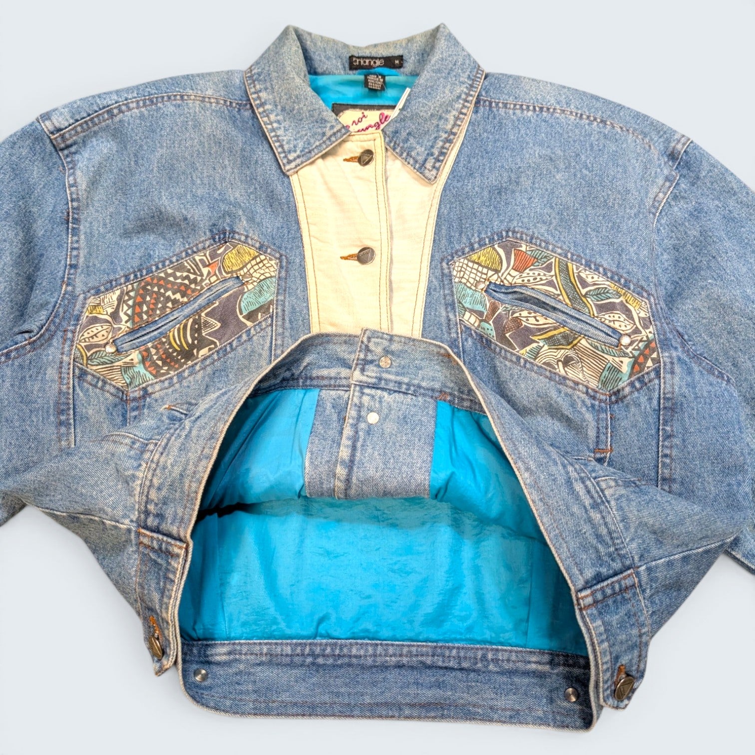 Le Roi Jungle patched Denim Jacket - M