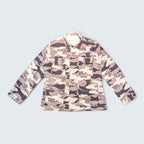 White Camo Button-Up Utility Shirt - XL