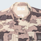 White Camo Button-Up Utility Shirt - XL
