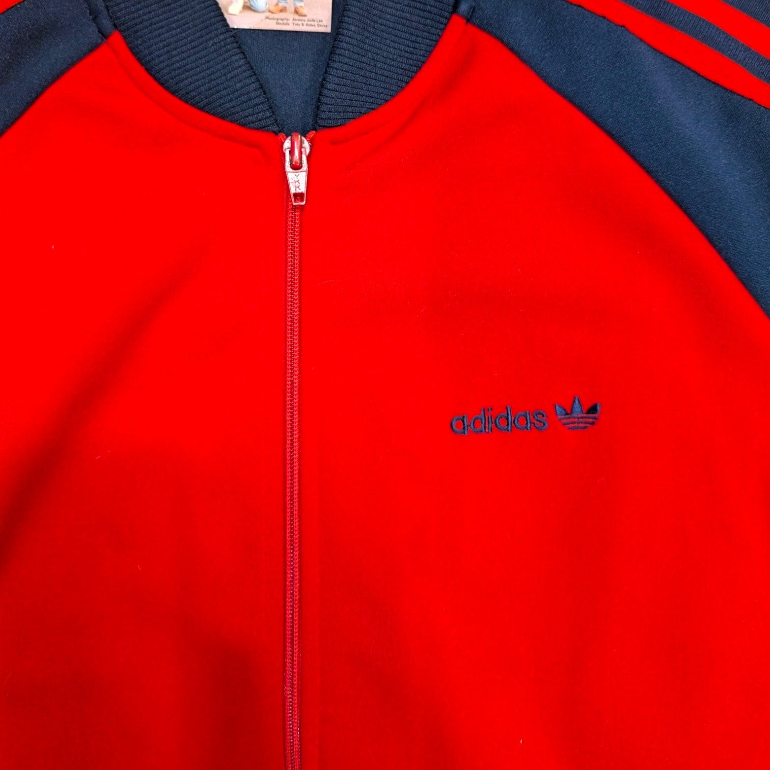 Adidas Red/Navy zip-up Jacket - L