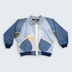 Denim Custom Made Patch Work Jacket - XL