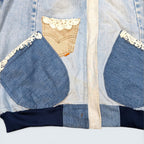 Denim Custom Made Patch Work Jacket - XL