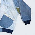 Denim Custom Made Patch Work Jacket - XL
