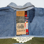 Denim Custom Made Patch Work Jacket - XL