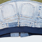 Denim Custom Made Patch Work Jacket - XL