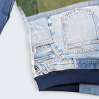 Denim Custom Made Patch Work Jacket - XL