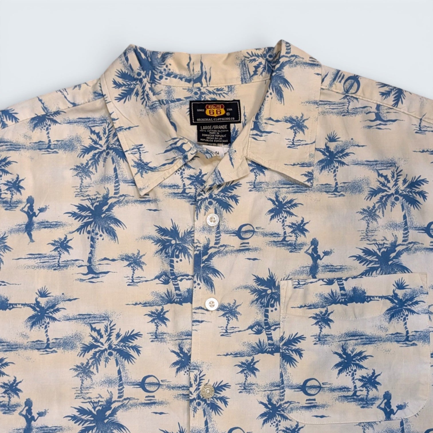 Route 66 Palm Tree Hawaiian Shirt - L