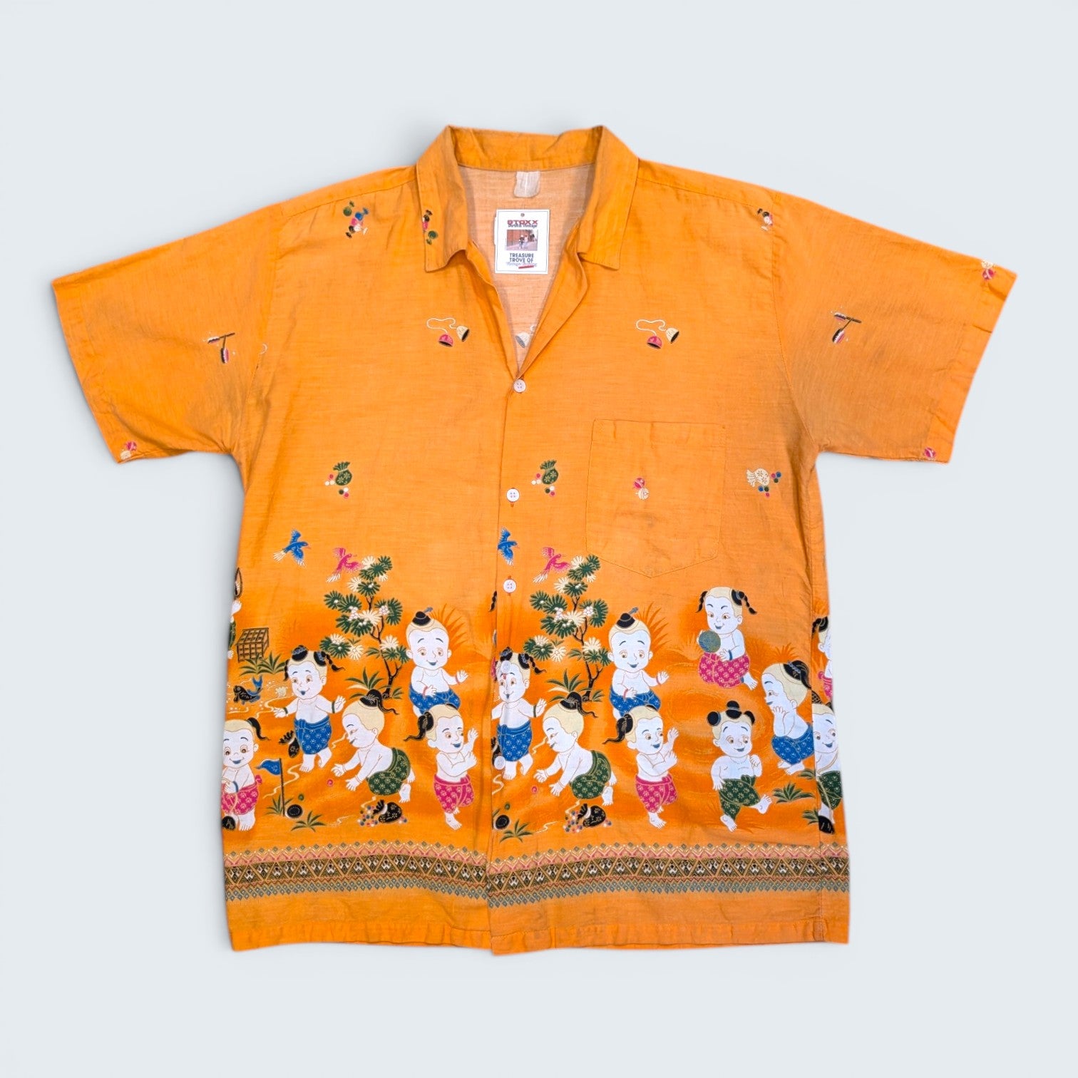 Thai Painting Print Hawaiian Shirt - M