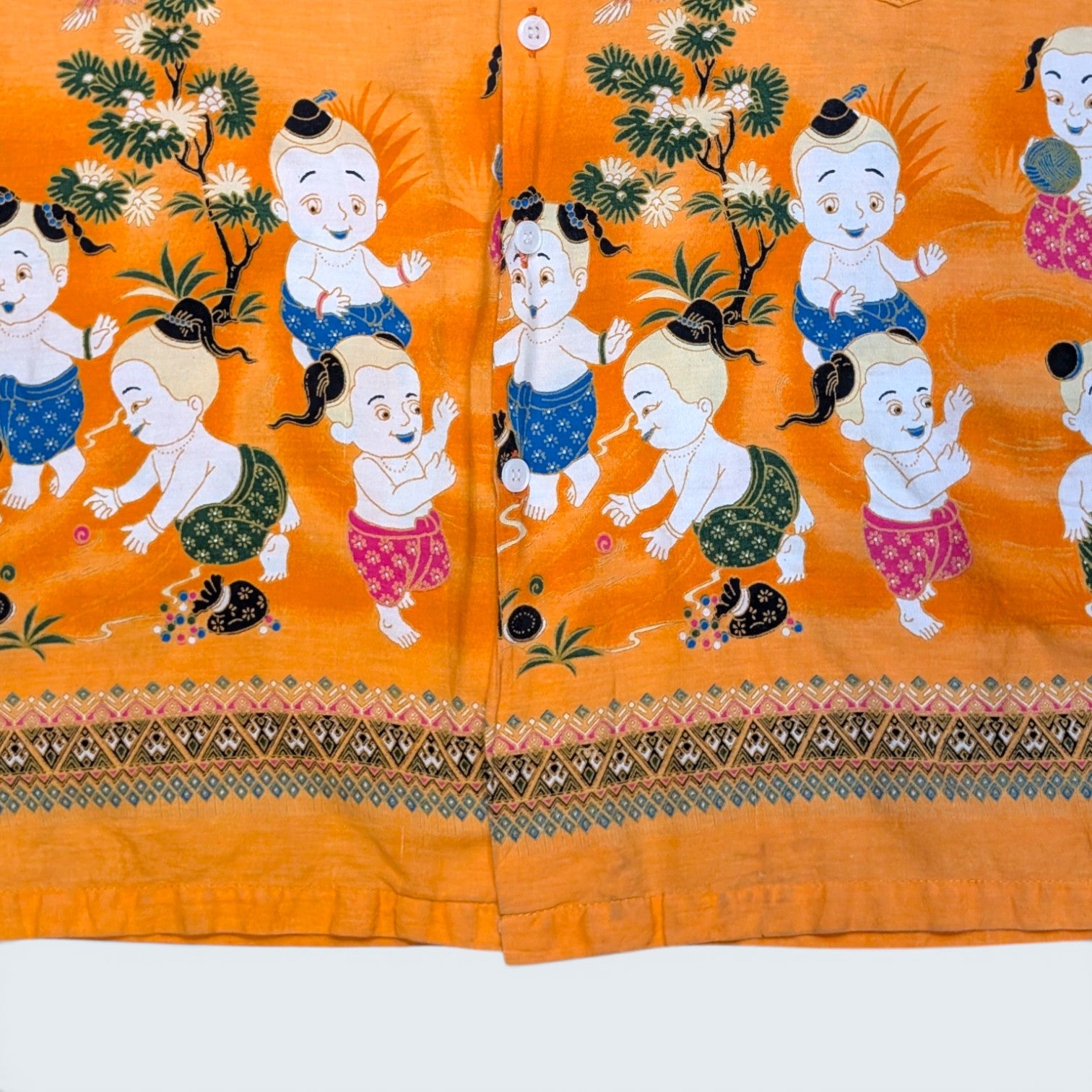 Thai Painting Print Hawaiian Shirt - M