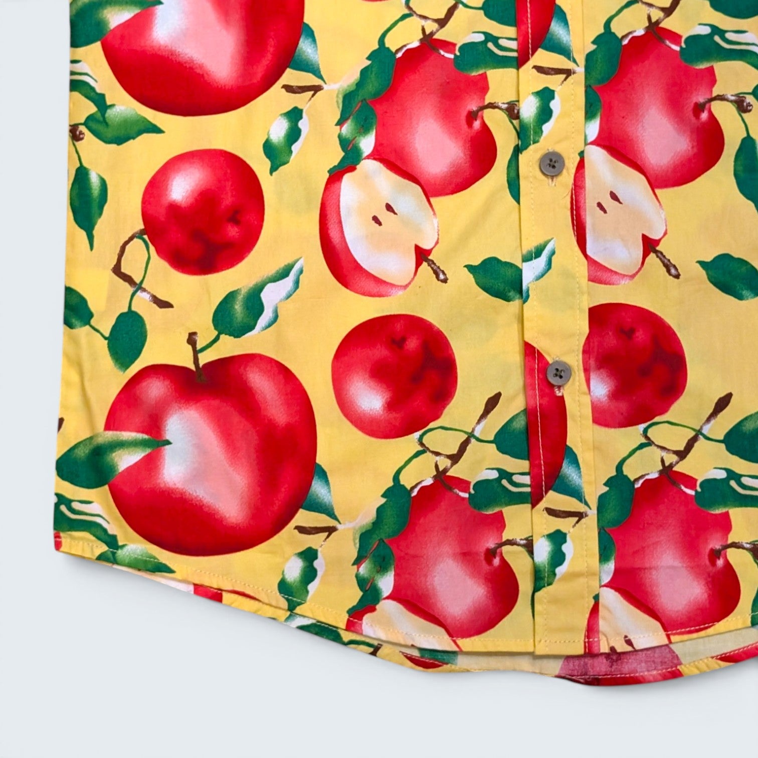SMART Apple Print Button Up - Size 1