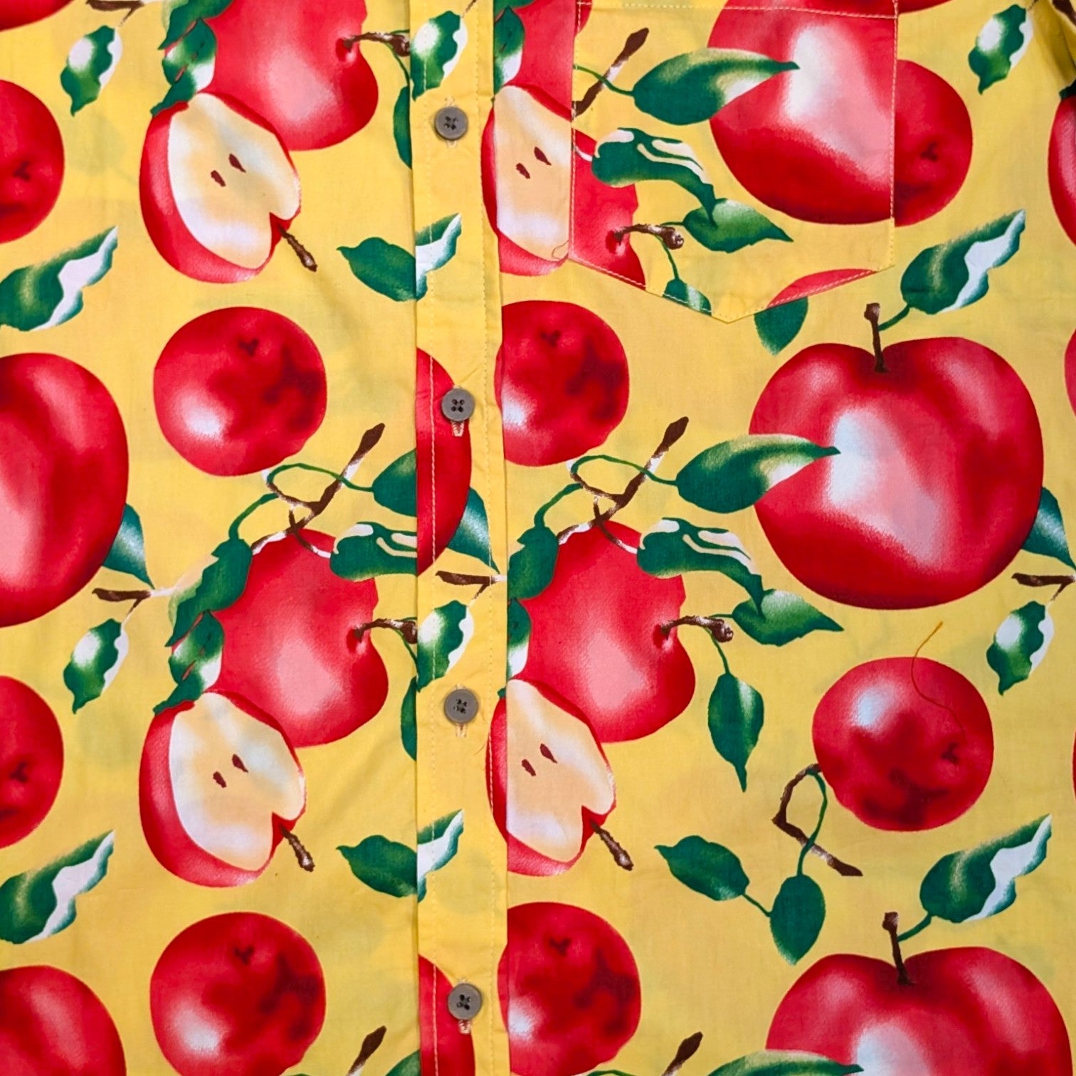 SMART Apple Print Button Up - Size 1