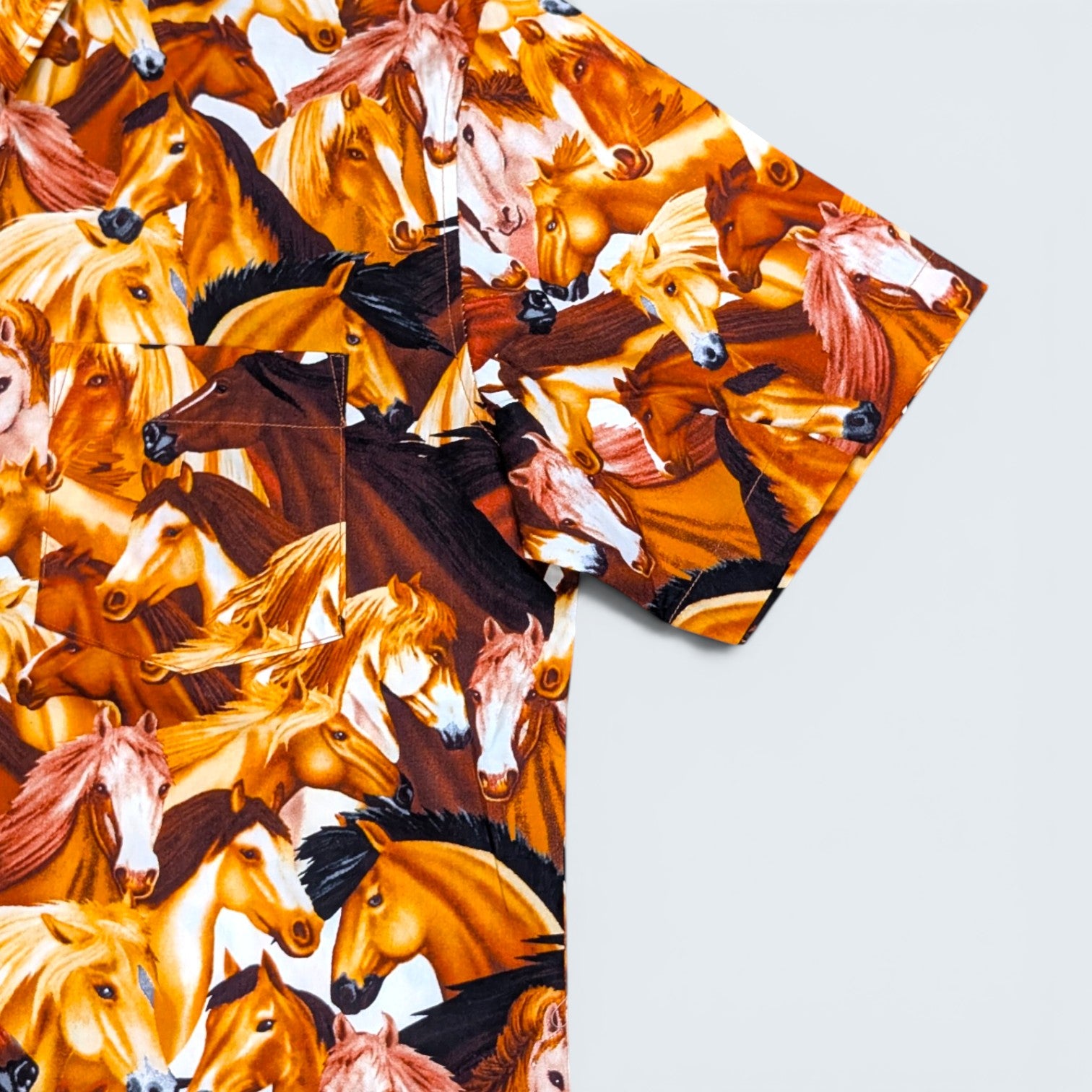 SMART Horses Print Button Up - Size 1