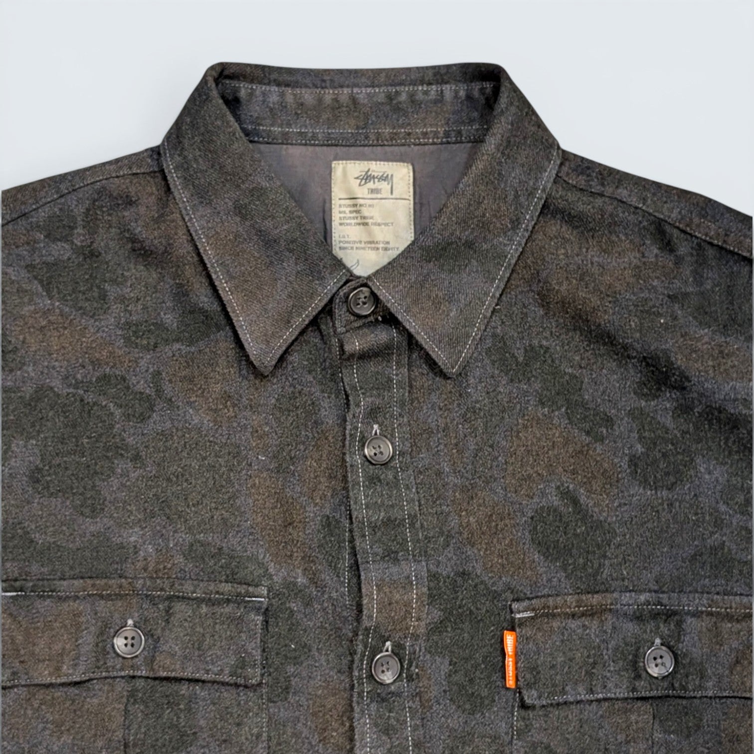 Stussy Camo Button Up - M
