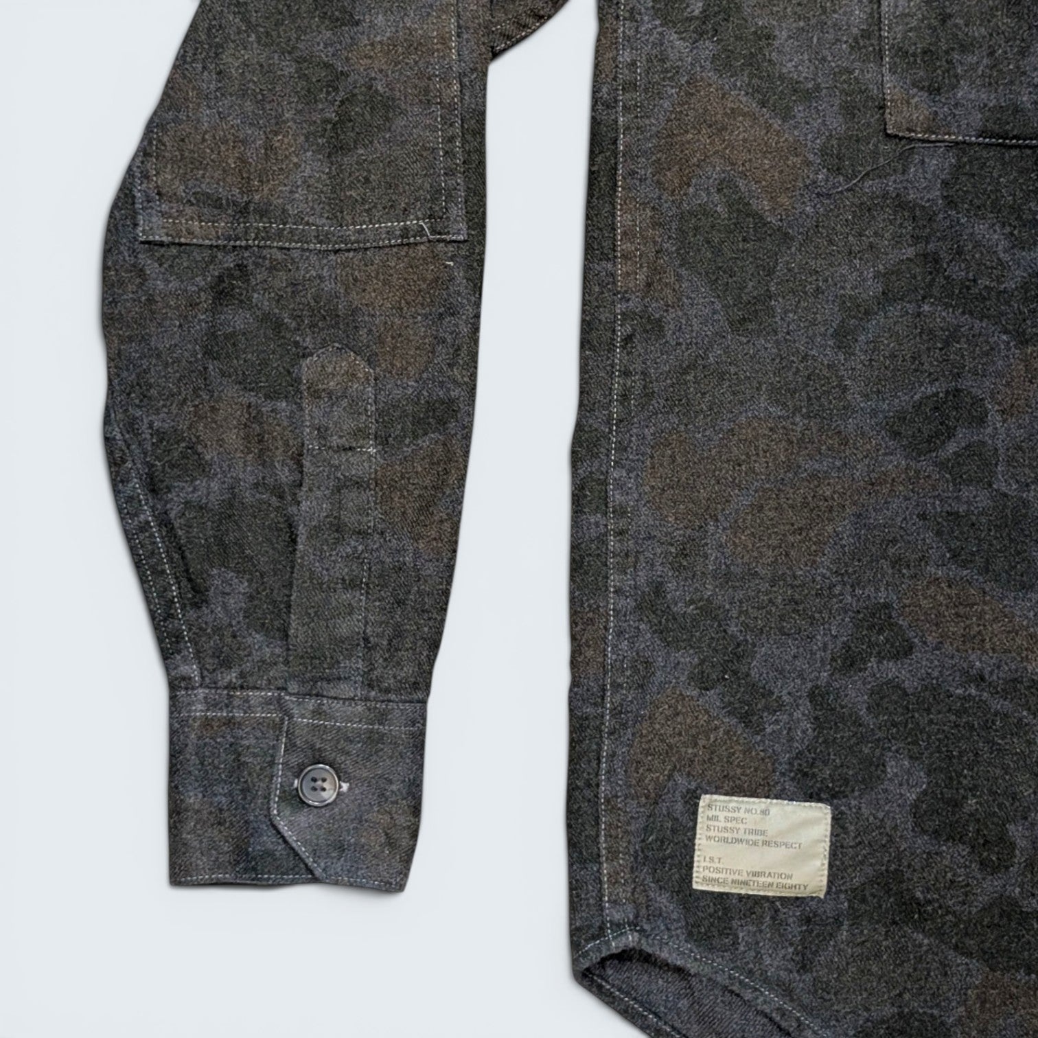 Stussy Camo Button Up - M