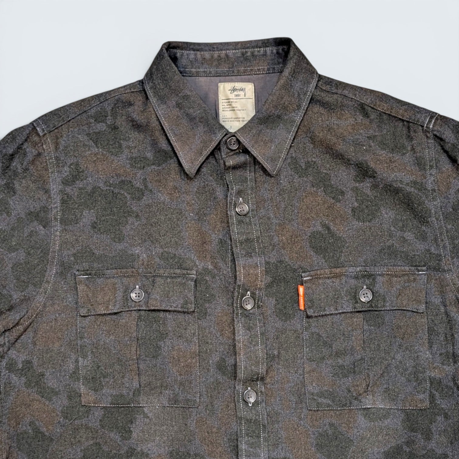 Stussy Camo Button Up - M