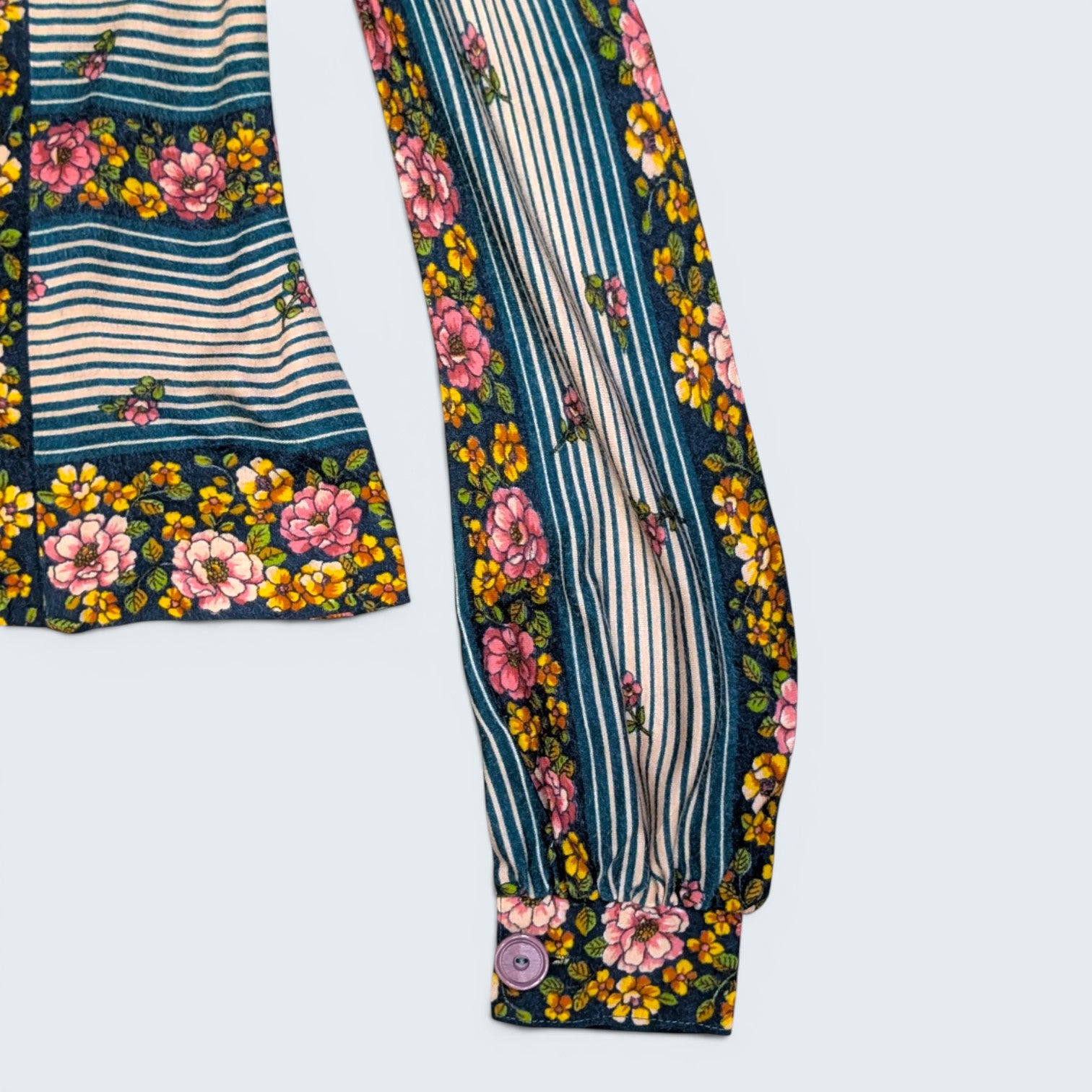 Kailai Fitted Flower Print Shirt - Size 16
