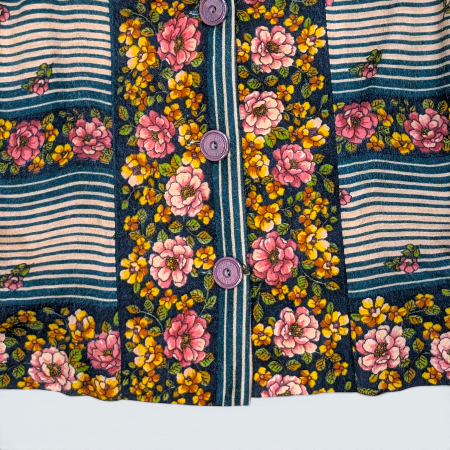 Kailai Fitted Flower Print Shirt - Size 16