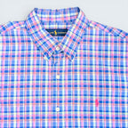 Ralph Lauren Pink Plaid Button Up - L
