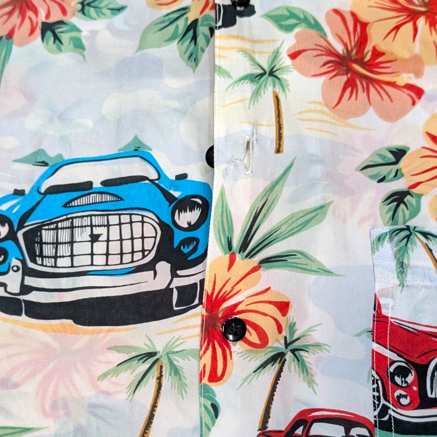 Montage Tropics 100% Silk Hawaiian Shirt - L