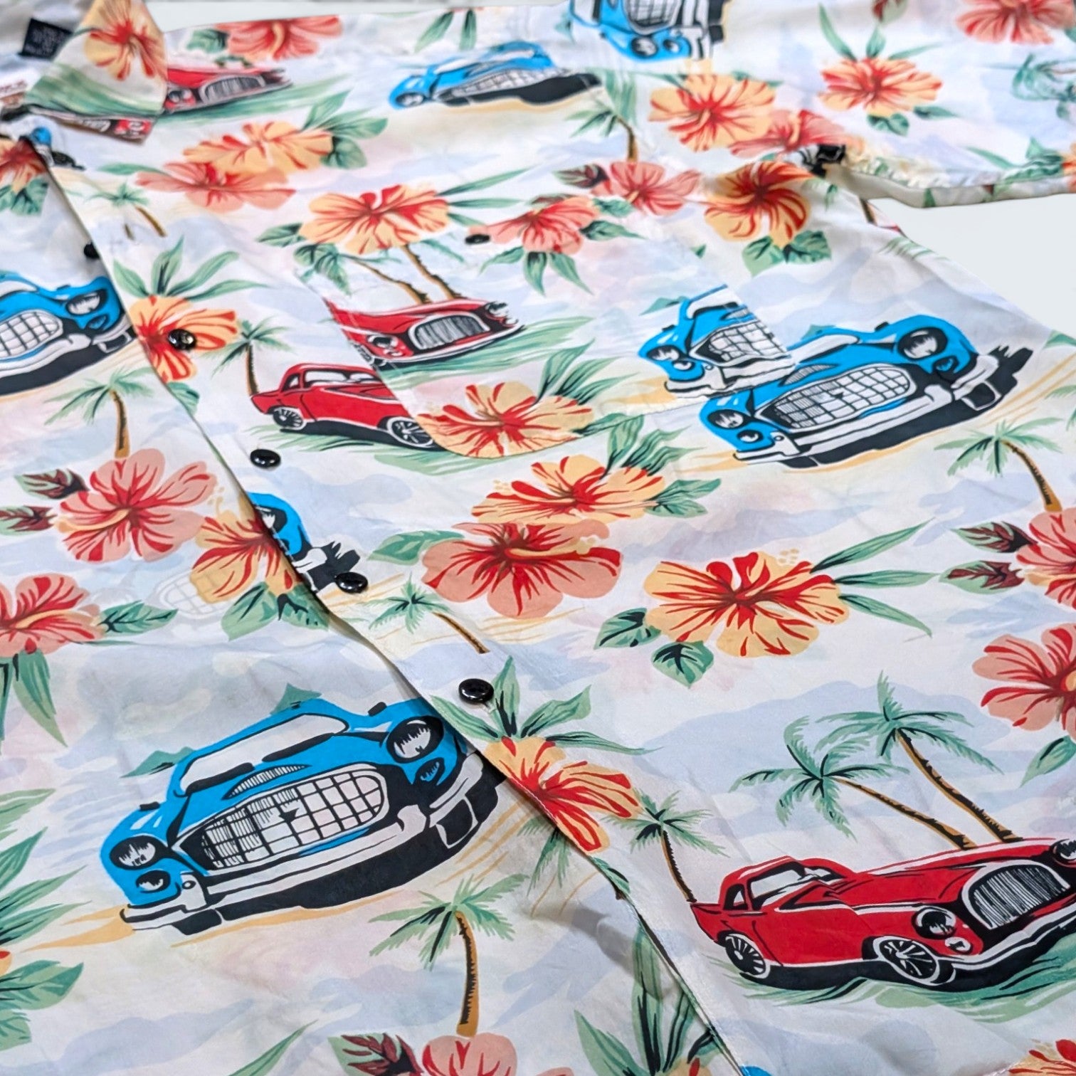 Montage Tropics 100% Silk Hawaiian Shirt - L