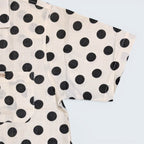 Stoxx Cream Polka Dot Camp Collar Shirt — Size M