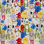 Stoxx White Dog Portrait Print Camp Collar Shirt — Size M