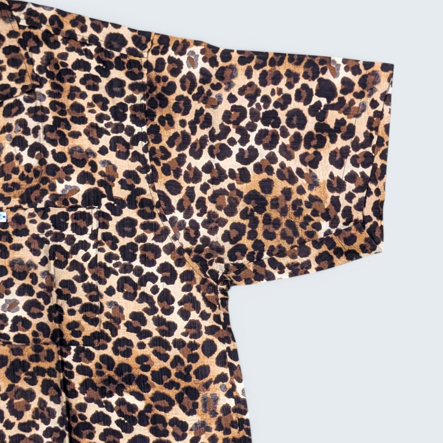 Stoxx Leopard Print Camp Collar Shirt - M